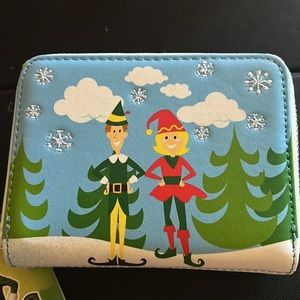 ⭐️NEW!⭐️Loungefly Elf Buddy & Friends Zip Around Small Wallet